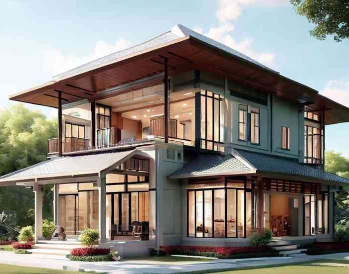 Desain rumah 2 lantai ukuran 4x10