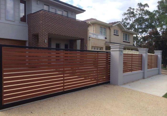 Fence front modern minimalist concrete ideas gate tips house paint color fencing yard gates beautiful visit exterior