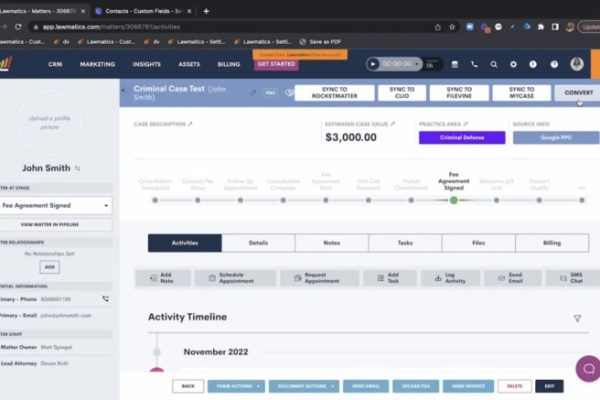 Legal practice crm for small legal firms