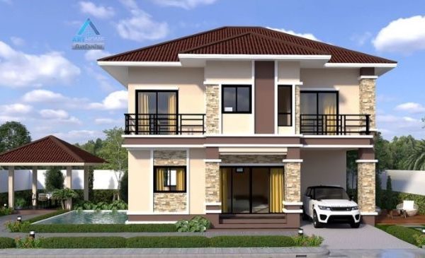 Desain rumah 2 lantai ukuran 4x10