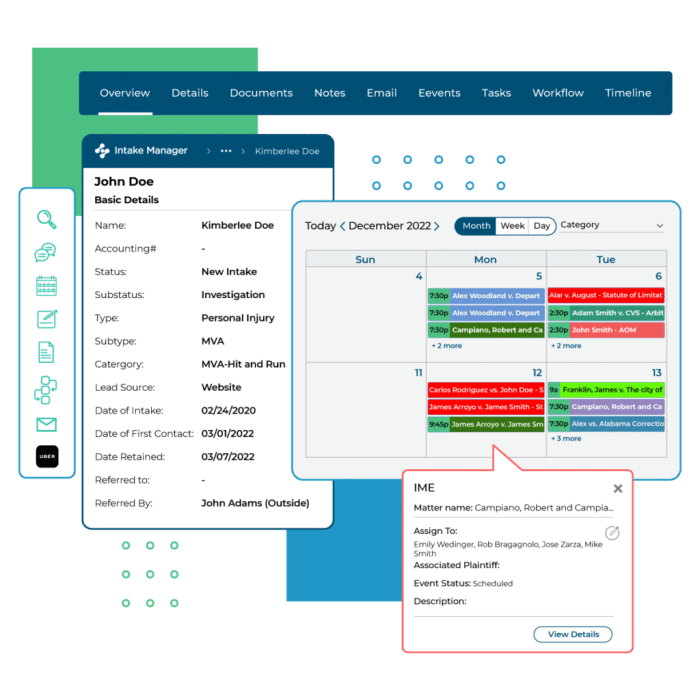 Personal injury crm