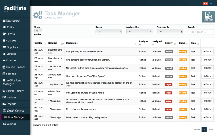 Crm facilitate